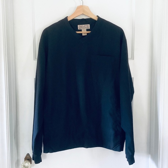 Duluth Trading Co. Men’s size M Bogey Black V-Neck LS Windbreaker Shirt Jacket - Picture 14 of 16